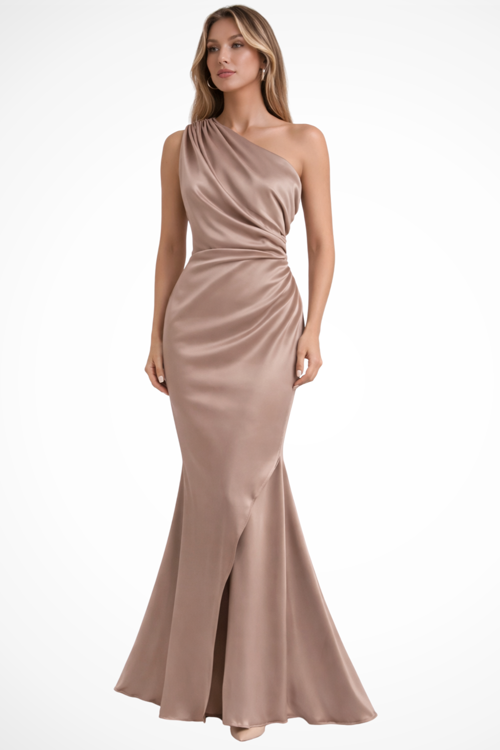 Amelia | Women One Shoulder Sleeveless Maxi Wedding Guest Dress