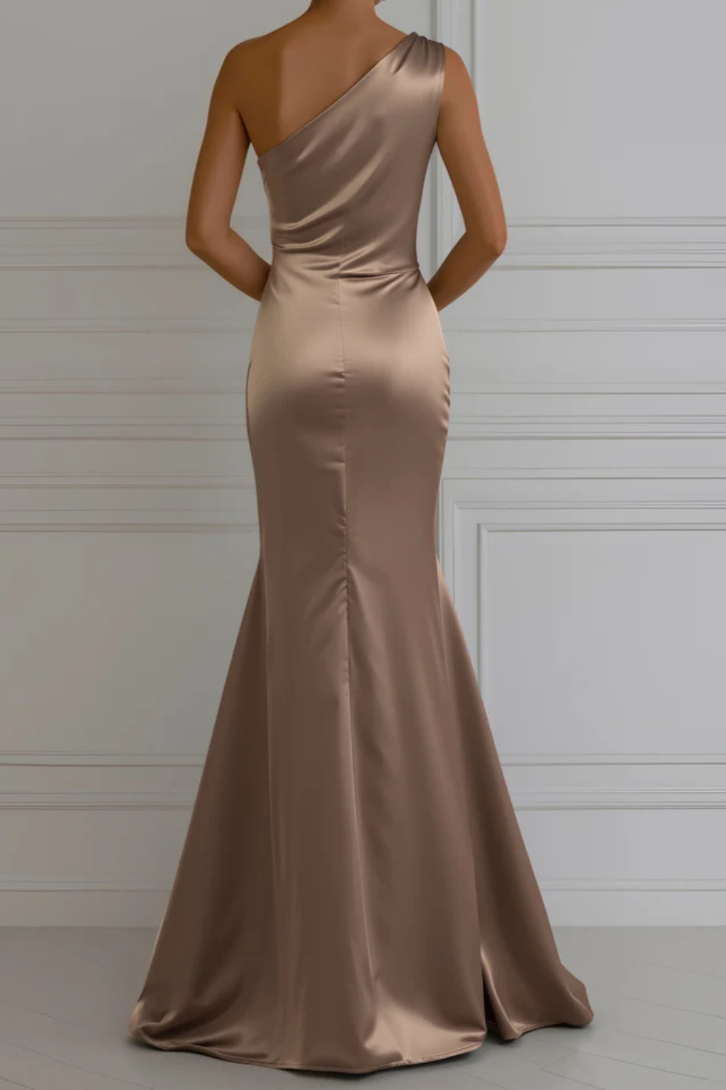 Amelia | Women One Shoulder Sleeveless Maxi Wedding Guest Dress