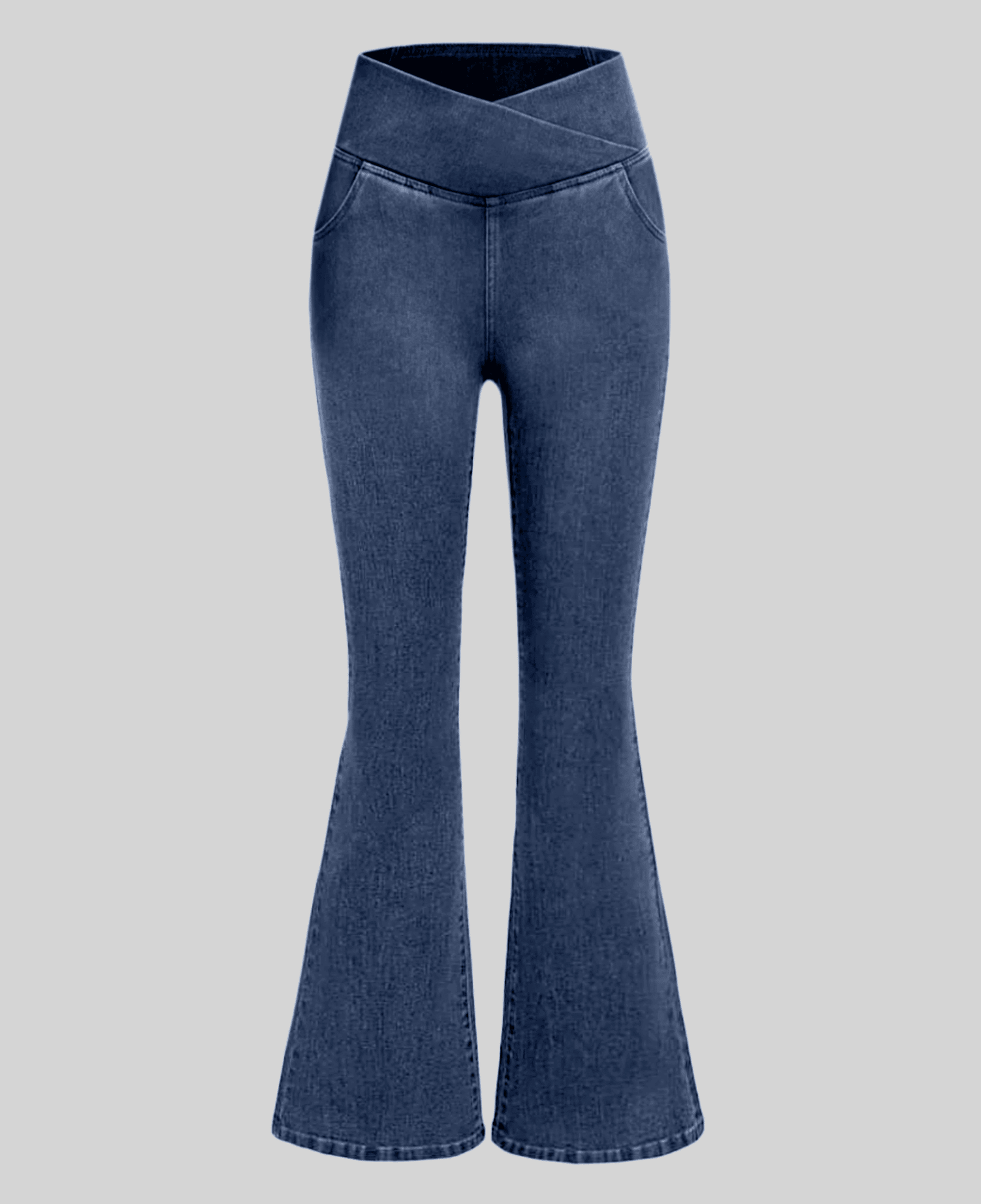 Calça Jeans de Cintura Alta Cruzada - Compre 1 Leve 2