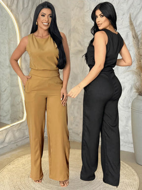 Kit 2 Conjuntos Feminino Mulher Elegante Calça Pantalona e Blusa Conjunto Casual Versátil